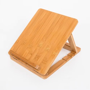 Bamboo Reading Stand Adjustable Desktop Shelf For Books And Electronics Foldable Design - Product Image 1