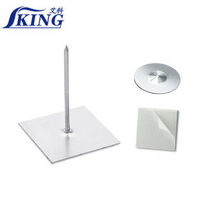 IKING Gancio Adesivo 50 <span class=keywords><strong>x</strong></span> 50 mm con Base 12GA, Gancio Autoadesivo per Isolamento, Produttore di Ganci per Isolamento - Product Image 2