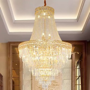 Customized Large Long <b>Chandeliers</b> for Hotel Lobby Hall Staircase Villas High Ceilings Decorative Pendant <b>Lights</b> - Product Image 3