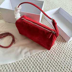 Bolso cilíndrico de gamuza vintage, bolso de mano cruzado de hombro de cuero de verano para mujer - Product Image 6