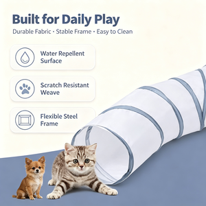 Pet Tunnel Cat Tunnel Dog Tunnel Outdoor Cat Enclosure Catio Mesh Cat Tunnel Enclosure Foldable Pet Tunnel <b>Tent</b> Backyard Play - Product Image 3