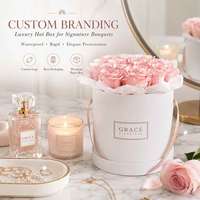 Boîtes à chapeaux imperméables pour fleurs, boîtes cylindriques rigides et rondes vides pour bouquets, boîtes cadeaux en papier pour ballons avec couvercles