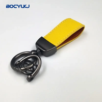 Porte-clés de voiture en cuir avec logo en métal pour BMW Mercedes VW Audi Toyota Honda Hyundai Peugeot Ford porte-clés accessoires anti-perte