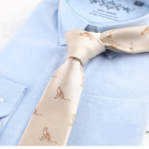 Hombres Jacquard Casual Flaco 6cm Ancho <span class=keywords><strong>Corbata</strong></span> Trajes masculinos Accesorio Animal Impreso Telas de poliéster Corbatas - Product Image 3