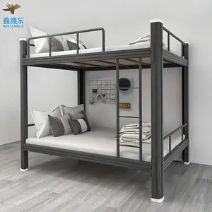 Gran oferta, cama de metal personalizada, marco de cama de dos pisos para literas de Estudiantes Adultos