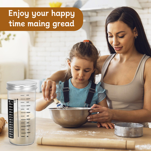 Sauerteig-Starter-Set – Spatel, Glasabdeckung, Thermometer, Fütterungsband mit Datumsmarkierung, Sauerteig-Starterglas für Bäcker - Product Image 6