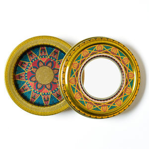 Caja Redonda de Hojalata Vacía de Diseño de Lujo de 90 mm de Diámetro x 20 mm de Alto, Caja de Embalaje para Azafrán con Ventana de 5 g - Product Image 2