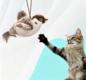 Juguete Eléctrico para Gatos con Simulación de Golondrina, Peluche con Sonido de Pájaro, Juguete Interactivo para Gatos Pequeños - Product Image 6