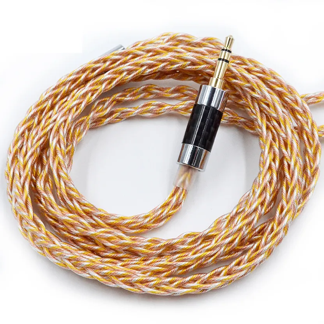 KZ 8 Core 784-Core Gold Silver and Copper Mixed Update Cable 90-7 2pin Detachable ZSN ZSN Pro ZS10 Pro