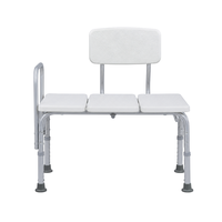 Chaise de douche avec dossier, assise à lattes, structure en alliage d'aluminium, antidérapante, pour personnes âgées, usage en maison de retraite, hôpital, salle de bain