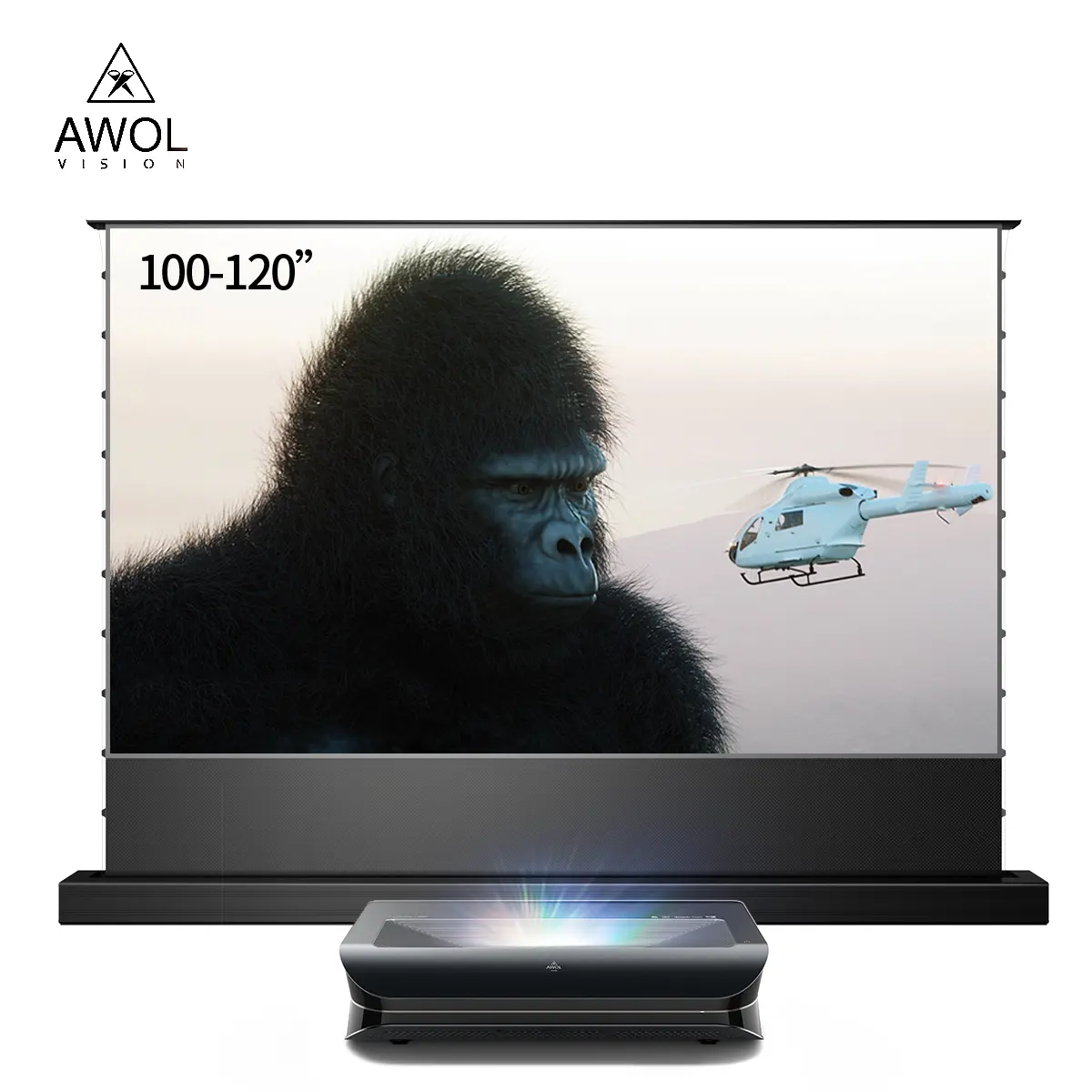 AWOL VISION LTV 3000 pro 150 "UST 3D proyectores Android UHD 4K cine video Cine en Casa Proyector láser de tiro ultra corto