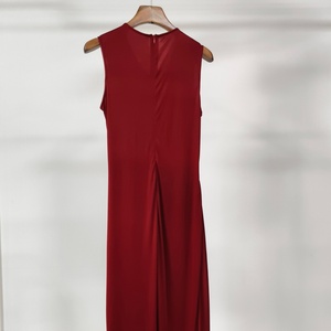 OEM personalizzato abito da donna Casual piccolo ordine piccolo dolce stile Spandex Voile cerniere acetato profondo scollo a V Spaghetti - Product Image 2