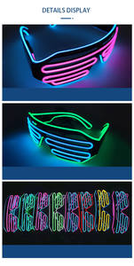 Vendita all'ingrosso di natale icona di otturatore per feste di Natale regalo promozionale che cambia colore prodotti di vendita calda occhiali a LED Shinny Sunray - Product Image 3