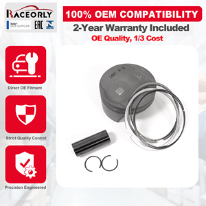 RACEORLY Set Piston Forged 4032 96mm untuk Porsche Panamera 970 95B 3.0T V6 94610306119 94610306139 CTL CTM CWF DCN DHK - Product Image 3