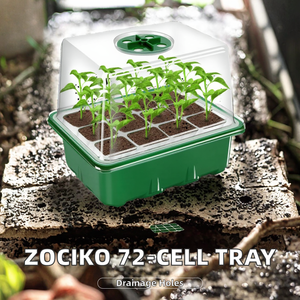 Kit di Germinazione XDT con 6 Vassoi in PVC a 24 Celle per Semina, con Cupola per Umidità e Fori di Drenaggio - Product Image 4