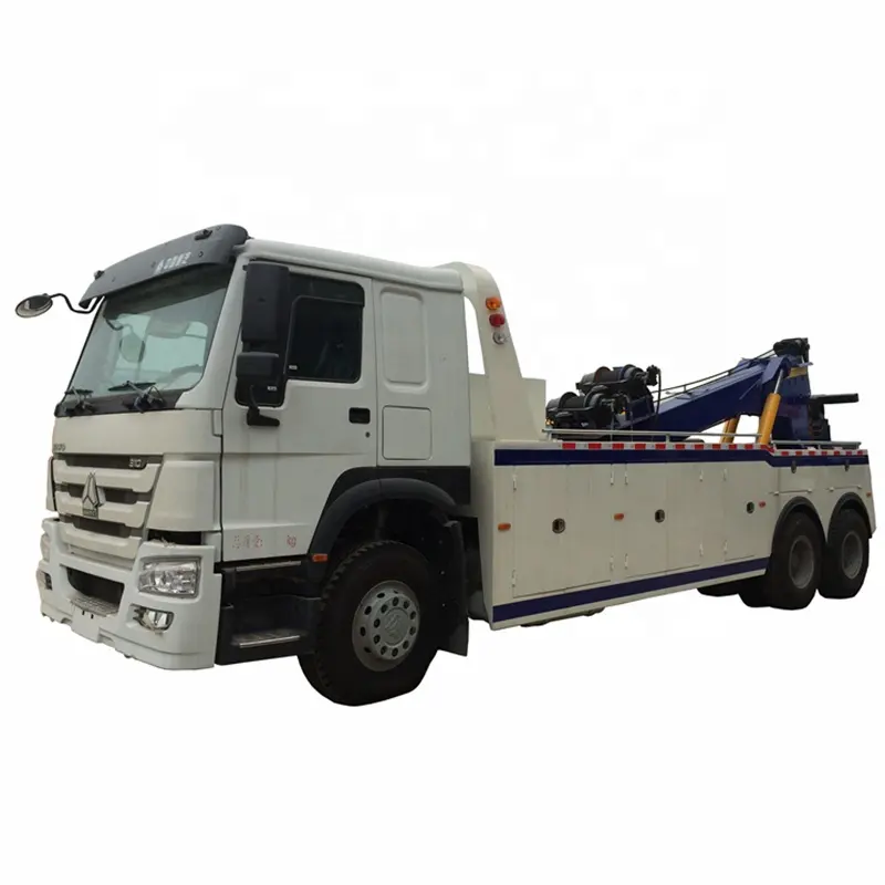 Camion japonais de dépanneuse de rotateur de récupération de Sinotruk HOWO 6x4 camion de remorquage de naufrageur de plate-forme de route à vendre remorque