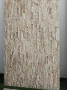 SHIHUI High Quality Natural Travertine Culture Stone Wall Veneer Outdoor Cladding With Split Surface For Exterior Slate Cladding