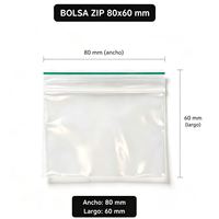 Kantong Plastik HDPE Kecil Transparan Segel Otomatis Mini Ziplock, Kantong Zip Lock Ukuran Kustom, Kantong Zipper Tunggal Bercetak