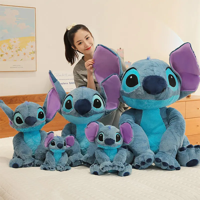 New Sit-Down Stitch Doll Stuffed Plush Animal Plush Toy Stitch Children'S Doll Holiday Gift Classic Blue And Purple Stitch