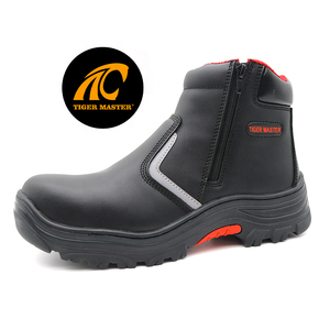 Tigre maître HRO huile résistance à l'acide semelle en caoutchouc Composite orteil Anti crevaison industrie pétrolière hommes chaussures de sécurité sans dentelle - Product Image 2