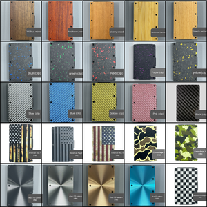 Yeni Tasarım Fabrika Erkek Siyah Elastik Bantlı Minimalist Para Klipsi Metal RFID Alüminyum Cüzdan Kimlik Kartı Rozet Tutucu Taşıması Kolay - Product Image 3