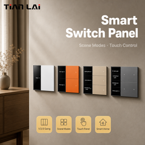 M17-1K-ZTSP Améliorez votre espace avec un interrupteur tactile PC Tuya Zigbee 1 voie 16A 3500W compatible Alexa Google Home, avec fonction relais et mode scène - Product Image 1