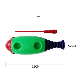 Wholesale Orff Percussion <b>Instrument</b> Plastic Colorful Fish-Shaped Frog Sound Tube with Sticks <b>Musical</b> <b>Instrument</b> for Kids - Product Image 6