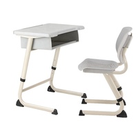 Ensemble table et chaises d'école durables et simples Mobilier d'étudiant en plastique réglable avec tiroir Bureau et chaise d'école de qualité