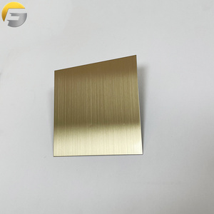 V245 PVD <strong>Color</strong> Plated Low Price Home Decor Hairline Titanium Gold <strong>Stainless</strong> <strong>Steel</strong> <strong>Sheet</strong> EX Works - Product Image 4