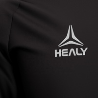 Veste de football pour homme HEALY, veste d'échauffement noire, logo personnalisé, vestes de sport de football, uniformes d'entraînement de club