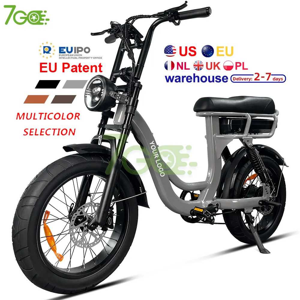 EB8 Us Eu Warehouse 48V 500W 750W 1000W Power dual Suspensión completa Paso a través de E-bike Ebike Fat bike Bicicleta eléctrica e bike