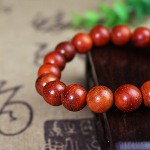 Rosewood <b>Bracelet</b> 10mm 19 Beads Natural Wood Religious Ceremony Unisex Jewelry - Product Image 3