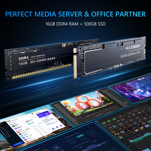 มินิเดสก์ท็อปพีซีราคาดี <span class=keywords><strong>Intel</strong></span> N100 <span class=keywords><strong>NUC</strong></span> DDR4 WiFi Win11 Pro Linux สำหรับธุรกิจสำนักงานที่บ้านคอมพิวเตอร์ SSD EU JP UK - Product Image 3