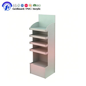Custom Cardboard Floor <strong>Display</strong> Stand Corrugated <strong>FSDU</strong> Paper Shelf with Logo Printing - Product Image 1