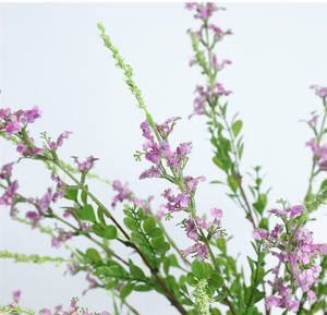 Mode Top kualitas tinggi sentuhan asli kain sutra buatan Salvia rumput Sage buatan tangan bunga buket pengantin Hari Ibu pernikahan - Product Image 5