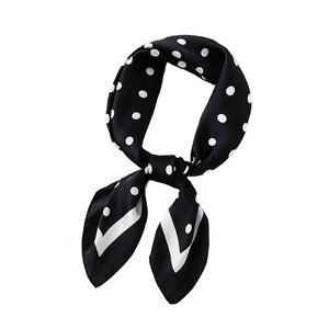 2025 nouvelles femmes été châle bandeau imprimé tissu grossier Satin soie carré écharpe femmes foulard - Product Image 6