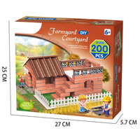 Enfants Cadeau Mini Construction Construction Brique Jouets DIY Brique Ciment Maison
