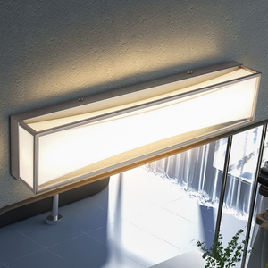 Lámpara de Pared LED Moderna de Aluminio, Rectangular, con Pantalla Blanca, Luz Cálida de 3500K, para Baño, Montaje en Superficie - Product Image 6