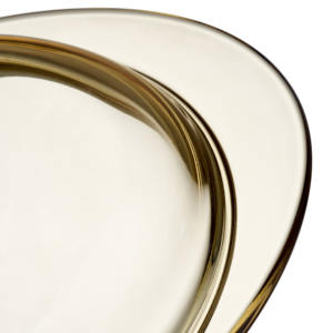 หม้ออบแก้วโบโรซิลิเกตทนความร้อนสูง ยี่ห้อ Linuo พร้อมฝาแก้ว สีอำพัน - Product Image 2