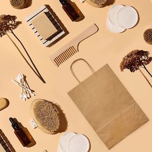 <b>Gift</b> <b>Small</b> Paper Bags with Handles Bulks for <b>Small</b> Business Sturdy Kraft Paper Retail Shopping Party Birthday Paper Bags - Product Image 6