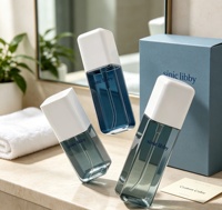 Flacon pulvérisateur de luxe personnalisé en plastique PET 40ml 50ml 80ml pour cosmétiques, toner, rechargeable, pour soins de la peau et voyage