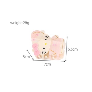 Fermagli per capelli in acetato con gatto KT, graziosi fermagli laterali a cartone animato, <span class=keywords><strong>accessori</strong></span> <span class=keywords><strong>Hello</strong></span> <span class=keywords><strong>Kitty</strong></span> - Product Image 5