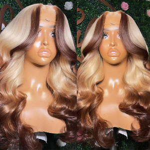 Oferta Mayorista para Proveedores de Cabello: Pelucas de Cabello Humano con Cutícula Alineada, Ondas de Agua para Mujeres Negras, HD Full Lace, Ombre Marrón, Ondas Corporales - Product Image 4