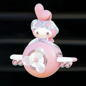 Diffusore di Fragranza Rotante a Energia Eolica per <span class=keywords><strong>Auto</strong></span>, Clip per Bocchetta d'Aria in Acrilico, Profumatore Carino a Forma di Piccolo Aeroplano Sanrio - Product Image 2