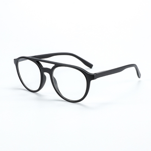 2023 트렌드 사용자 정의 노안 안경 블랙 더블 브리지 라운드 독서 안경 Lunette 드 강의 남녀 리더 - Product Image 1