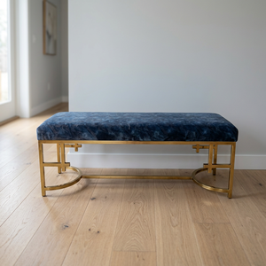Contemporary Linen <b>Bench</b> Modern Minimalist Design Tufted Plush <b>Cushion</b> Durable Frame Furniture School Hotel Office Hospital Use - Product Image 6