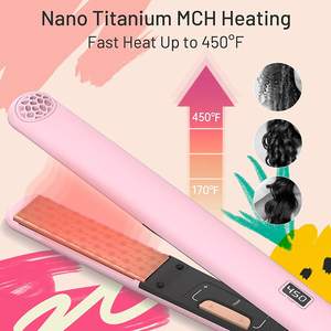 Plaques flottantes 3D en titane Nano avec contrôle de mouvement pivotant, 2 en 1, fer plat, idée cadeau idéal pour femmes - Product Image 3