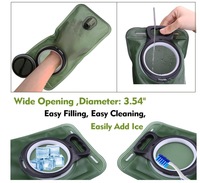 Sans BPA 2L vessie d'eau sac à dos vert 3L sac de stockage d'eau pour les activités de plein air décontractées et d'escalade