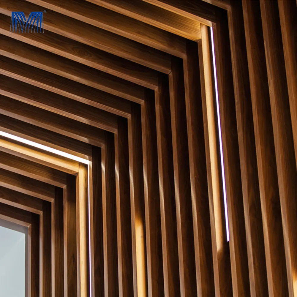 Waterproof false triangular restaurant decoration acoustic panels manholes strip aluminium for bathroom mdf ceiling panel
