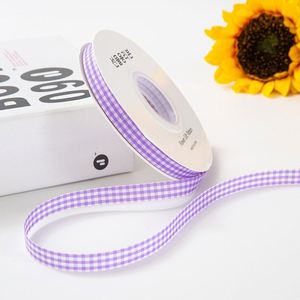 Ruban Gingham Polyvalent 1 et 2 cm le Plus Vendu pour l'Emballage de Bouquets et la Confection de Corsages en Fleuriste, 50 Yards/Rouleau - Product Image 6